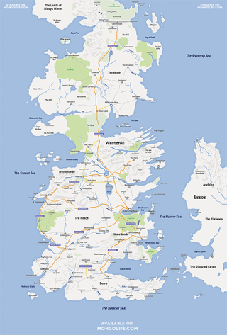 Illustration for article titled Plan a trip to Westeros with this helpful Google map of the region
